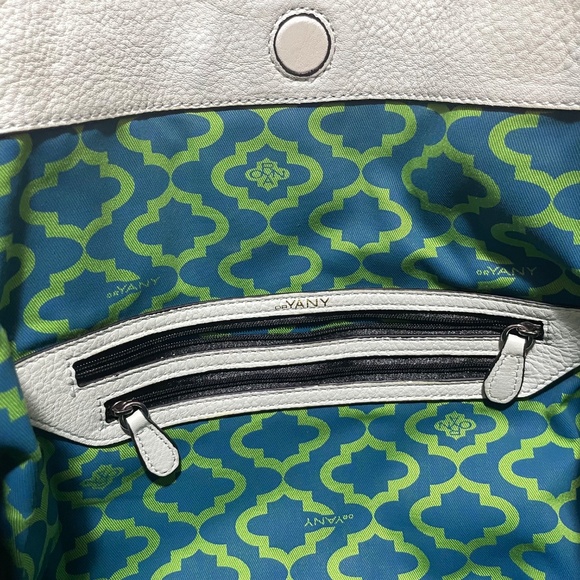 orYANY Braided Genuine Leather Tote Shopper Shoulder Handbag Grey Blue - Picture 8 of 16